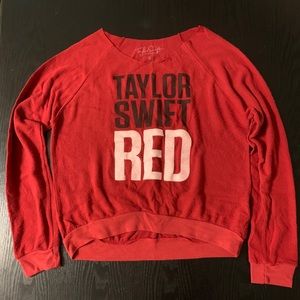 Official Taylor Swift Red Cropped Sweater
